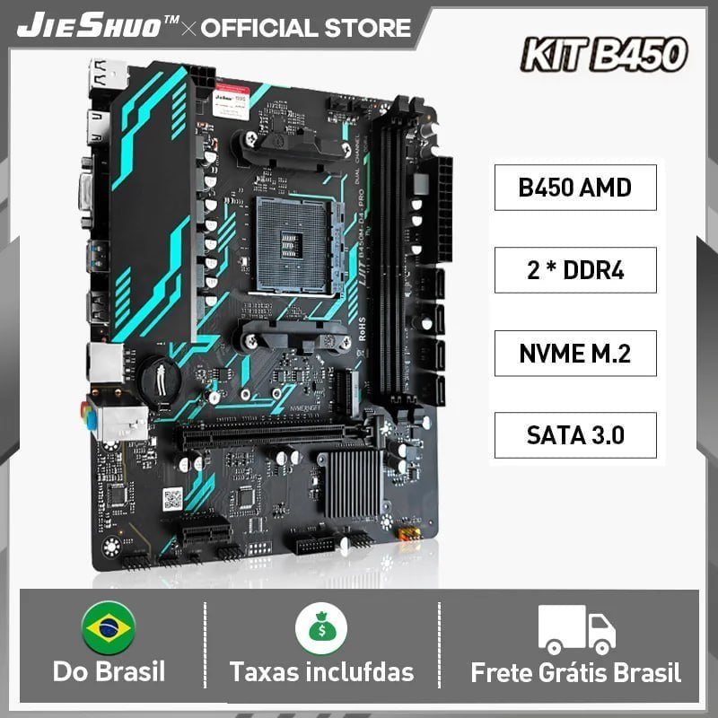 Placa-mãe B450m Jieshuo AMD