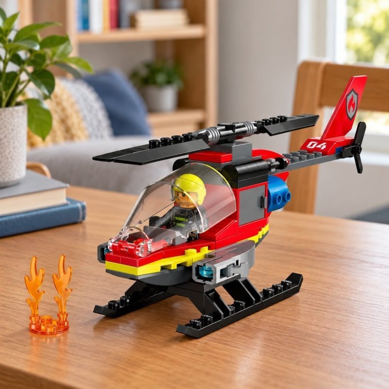 Set City Fire Helicóptero de Resgate dos Bombeiros #60411 (85 Peças) LEGO