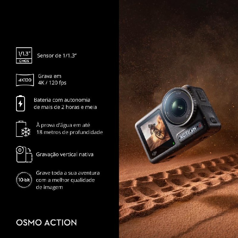 Câmera Osmo Action 4 Standard Combo DJI