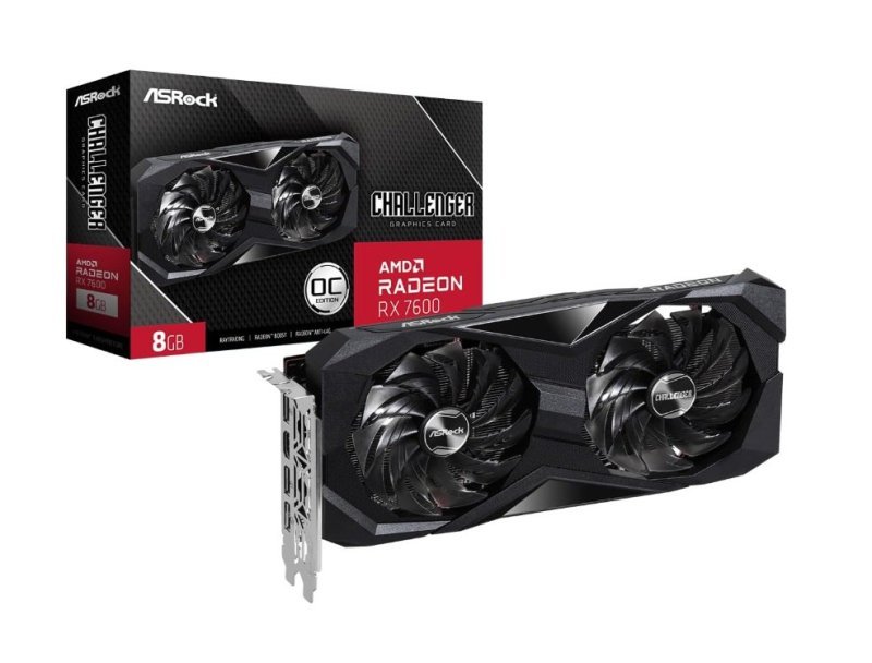Placa de Vídeo ASRock Radeon RX 7600 Challenger OC, 8GB, GDDR6