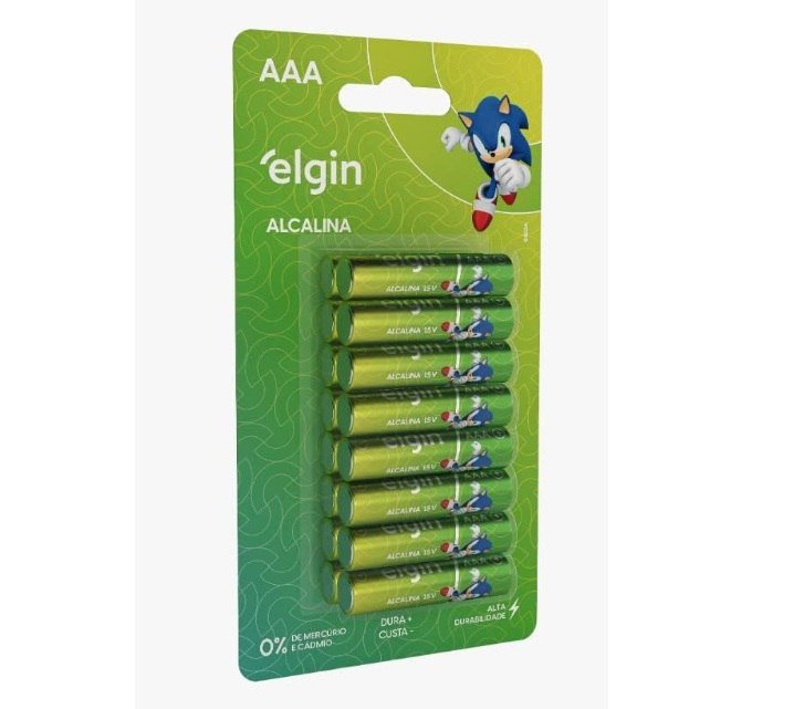 Pilha Alcalina AAA com 16 unidades Elgin Palito