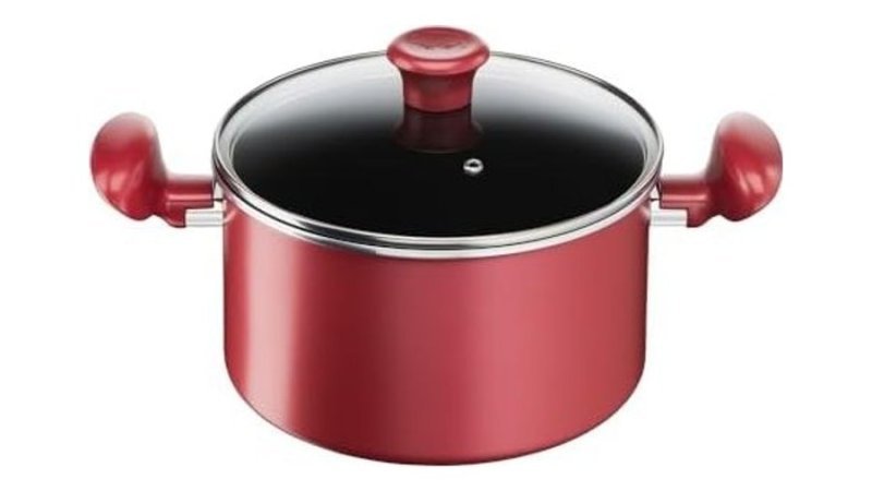 Caçarola Tefal So Chef 22 cm Vermelha Revestimento Antiaderente Titanium