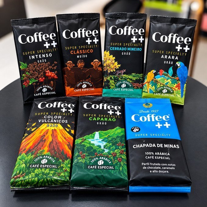 Kit com 5 Pacotes Café Especial em Grãos Coffee Mais Variedades