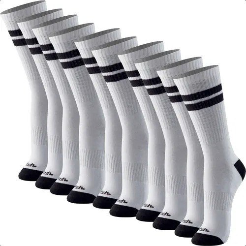 Kit 5 Pares Meias Mash Cano Alto Esportivas Academia Algodão