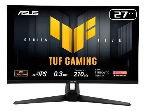 Monitor Gamer Asus Tuf Vg27aq5a 27 Qhd 210hz 0.3ms Fast Ips Preto
