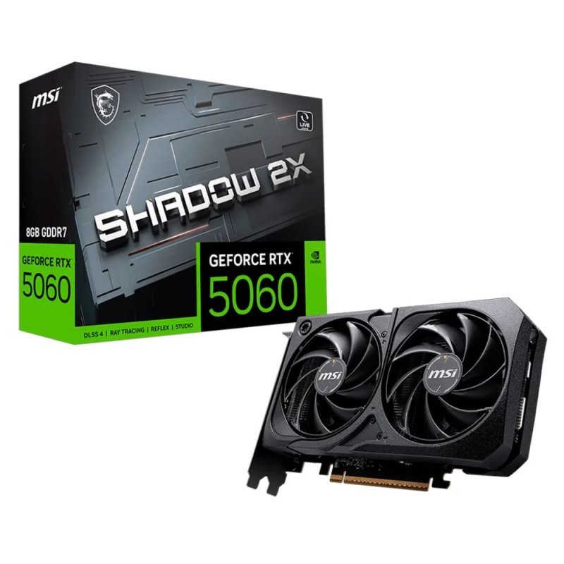 Placa De Video Msi Geforce RTX 5060 Shadow 2x Oc 8GB