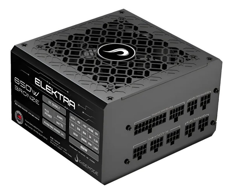 MercadoLivre Fonte Gamer Rise Mode Elektra 650w Full Modular Selo Teclab Preto
