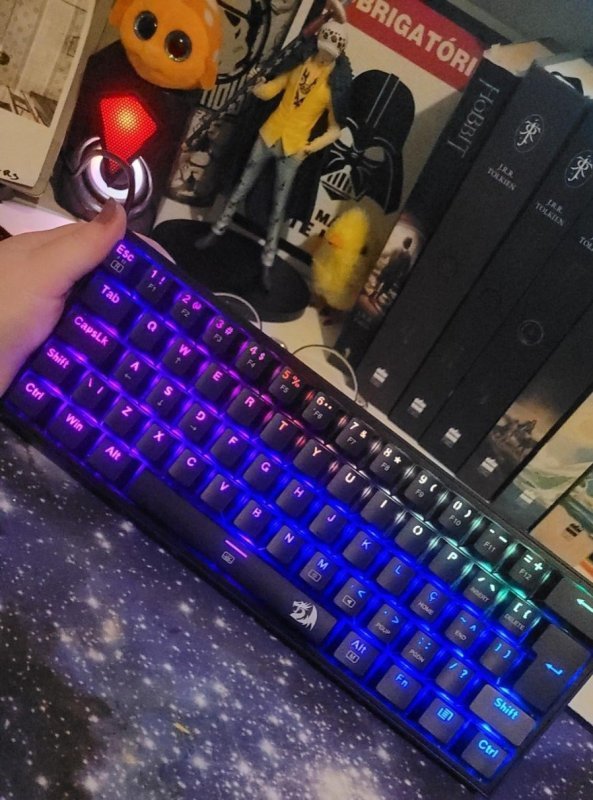 Redragon TECLADO MECANICO GAMER FIZZ RGB PRETO SWITCH AZUL