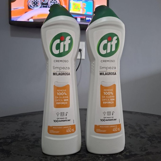 CIF Cremoso Limpeza Milagrosa Laranja 450ml (mín. 2 un.)