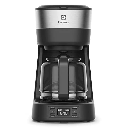 Cafeteira Elétrica Electrolux inox filtro permanente removível capacidade 1,2L 30 xícaras função timer painel digital desligamento automático ECM25 127v