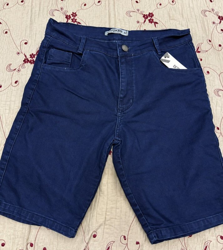Bermuda Jeans Skinny Com Super Lycra Linha Premium Voker