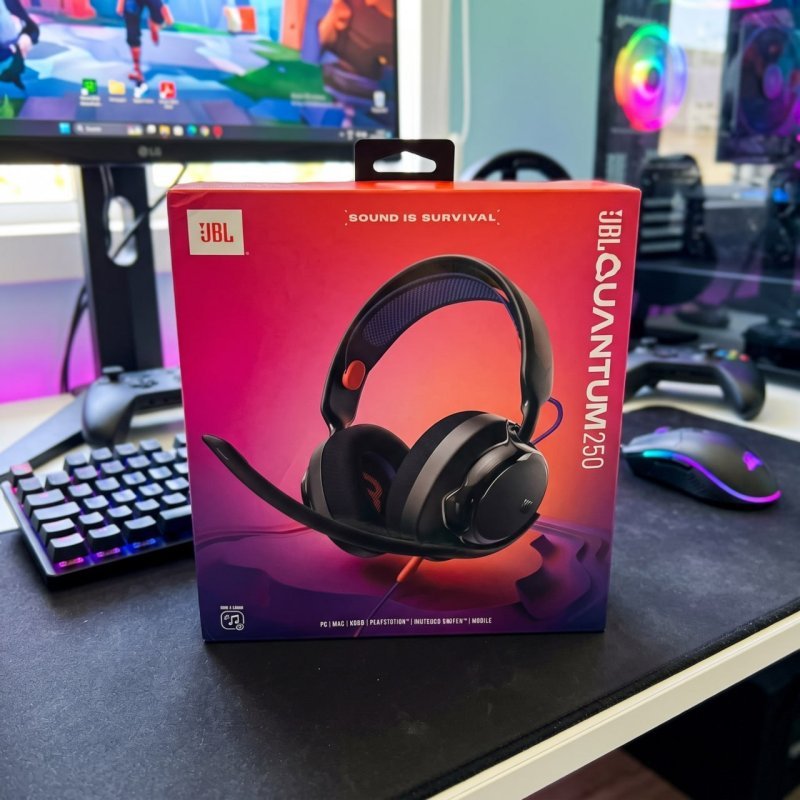 JBL, Fone de Ouvido Gamer, Headset, Quantum 250, Cancelamento de Ruído - Preto + Frete Grátis