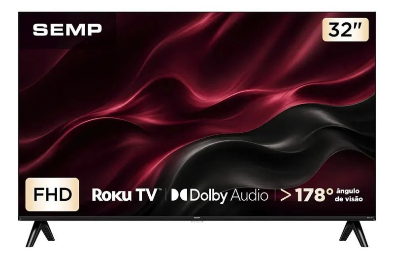 Smart TV Semp 32" LED Full HD Roku TV Wi-Fi Dolby Audio 32S42R