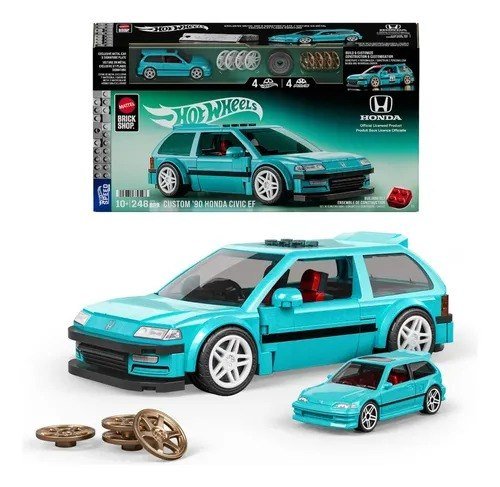 Blocos De Montar Mattel Brick Shop Speed Honda 248 Peças Em Caixa