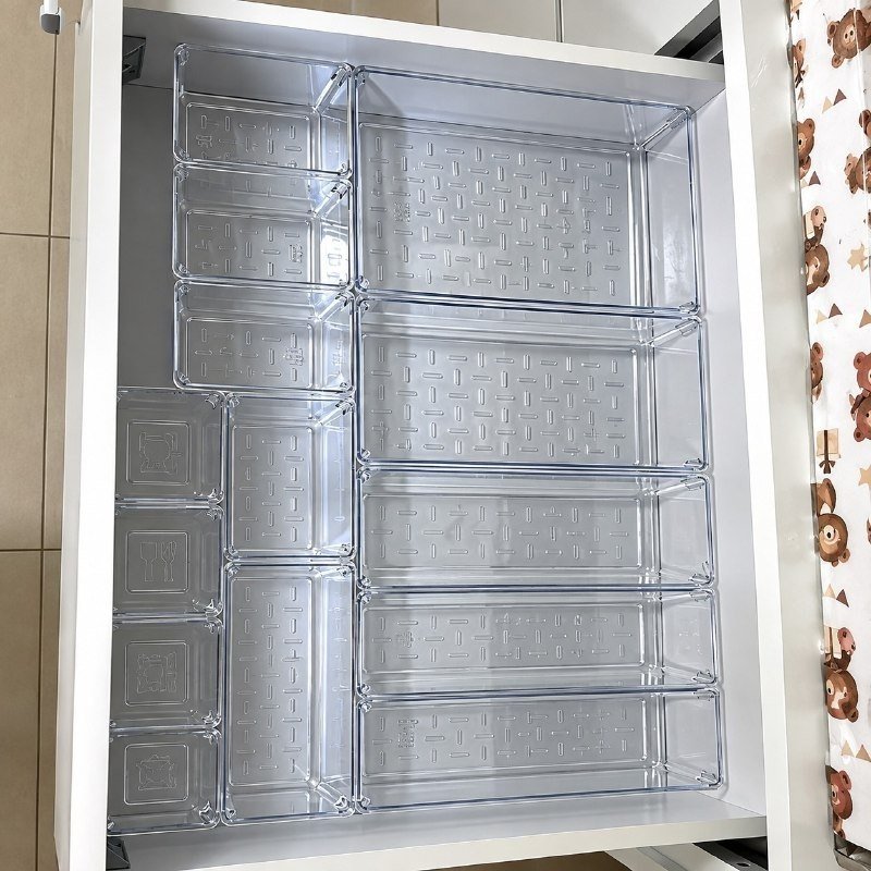 Kit com 14 Pçs Organizadores Multiuso Gavetas Empilhavel + Frete Grátis