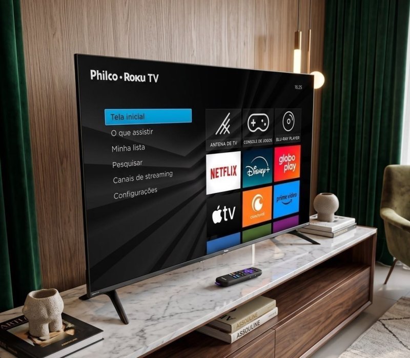 Smart TV Philco 60" P60VIK 4K UHD LED Roku Dolby Audio Wi-Fi HDR10