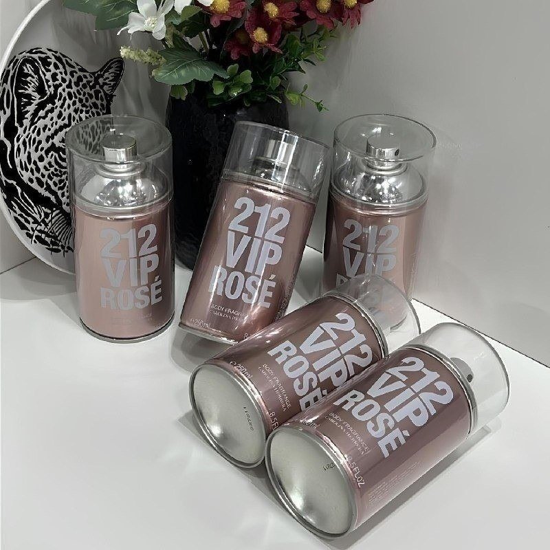 Body Spray Carolina Herrera 212 Vip Rosé 250ml Feminino + Frete Grátis