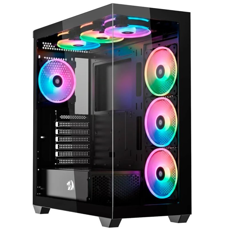 Gabinete Gamer Redragon Deflect Preto Sem fans CA-609B