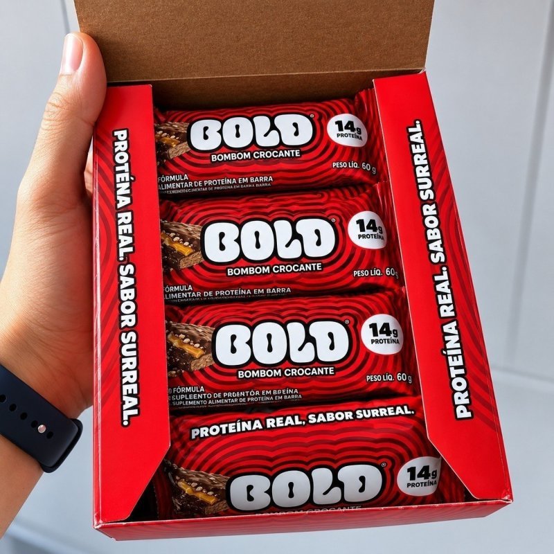 Barrinhas de Proteína Bold 40g Bombom Crocante com Frete Grátis