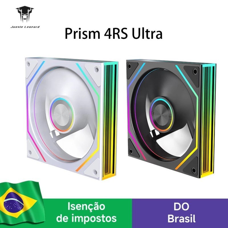 Ventilador Argb Jungle Leopard Prism 4 Rs Ultra 120mm, 800-1850Rpm, Espelho Ilimitado