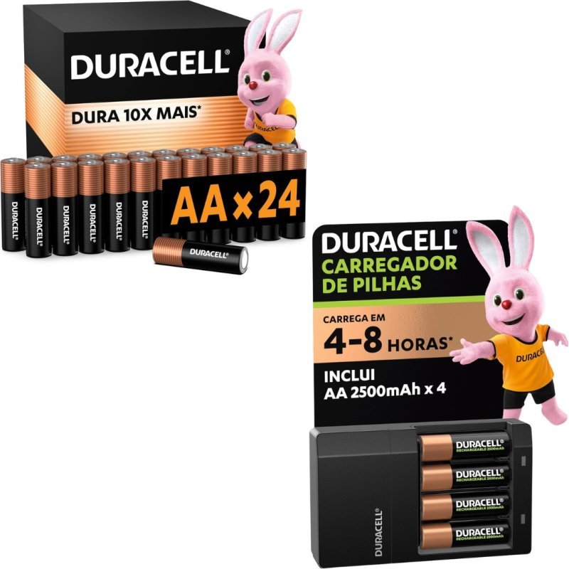 Carregador de Pilhas Duracell + Frete Grátis