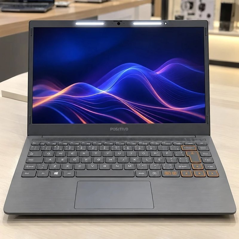 Notebook Positivo Vision C14 Lumina BAR Celeron 8GB RAM 128GB Windows 11 Tela 14" Cinza