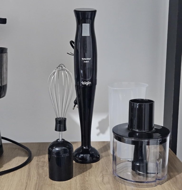 Mixer Vertical Turbo Chef Elgin 3 em 1 200W Preto 110V