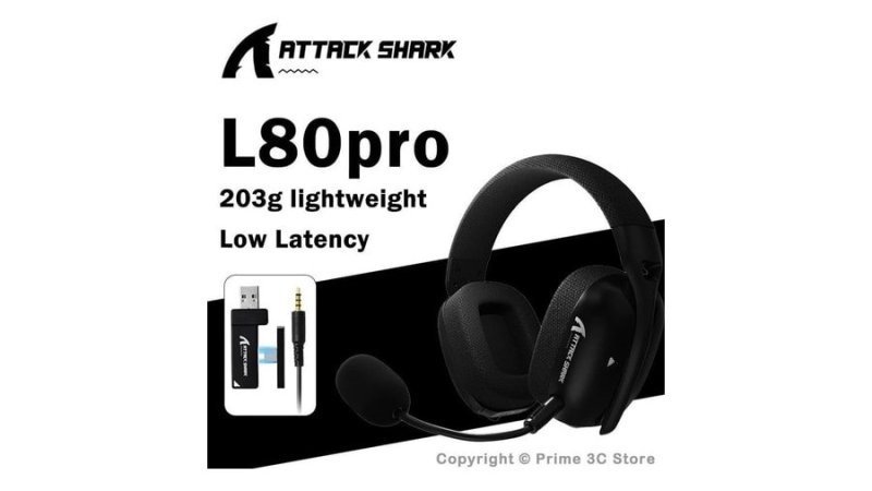 Headset Sem Fio Attack Shark L80 Pro