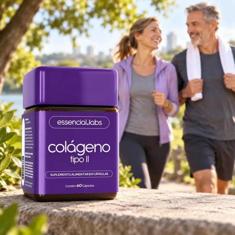 COLÁGENO TIPO 2 com 45mg - Fórmula Exclusiva com Máxima Concentração e Biodisponibilidade - 60 Cápsulas
