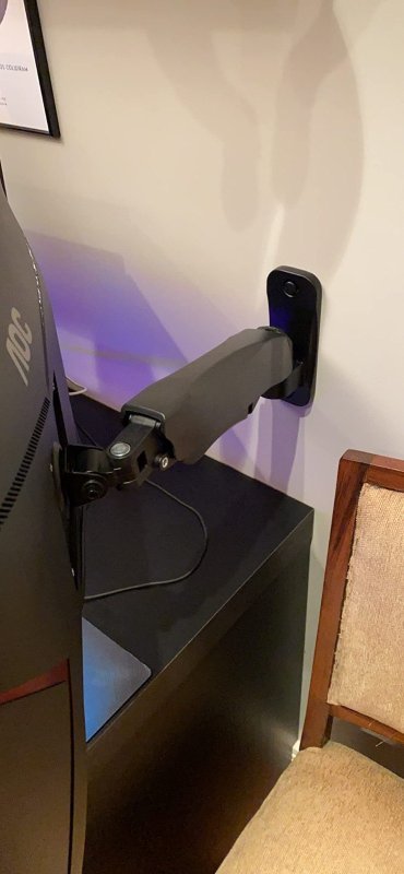 ELG, F410, Suporte Articulado de Parede, Pistão a Gás, Design Ergonômico e Ajustável