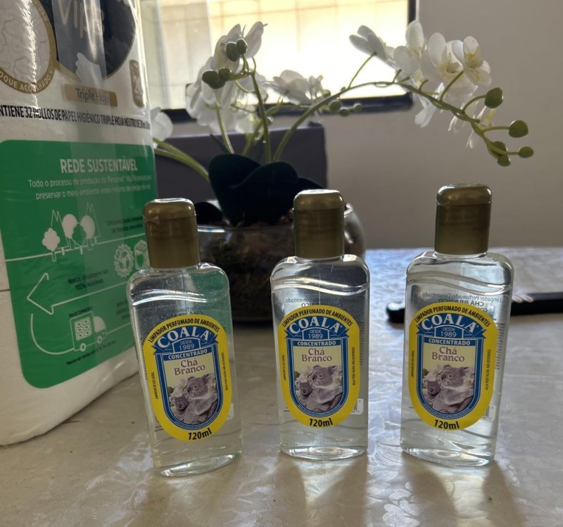 Kit 3 Limpador Perfumado de Ambiente 120ml Coala Cha Branco
