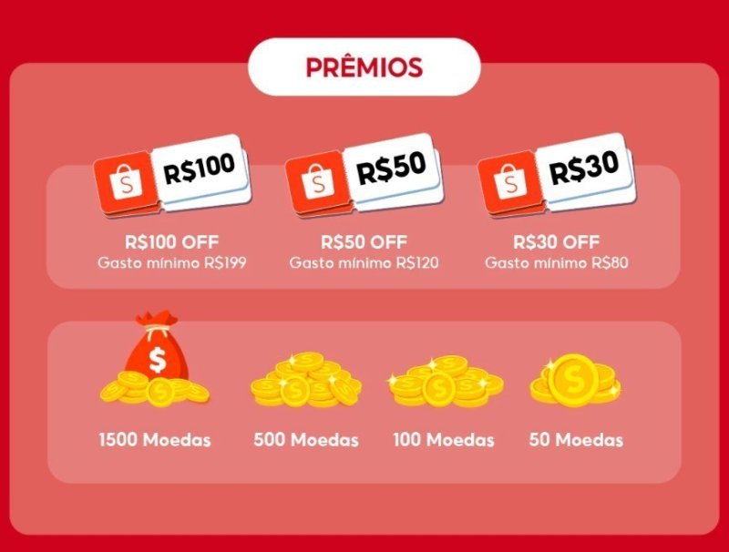 App - Shopee Figurinhas, ganhe cupons de até R$ 100 OFF