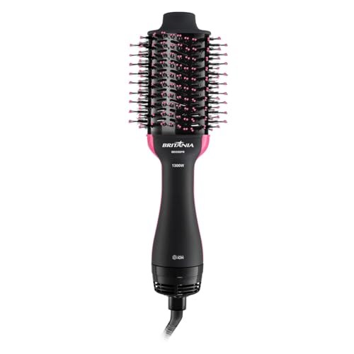 Britânia Escova Secadora BEC02PR Bivolt 4 em 1 1300W Plástico Rosa/Preto