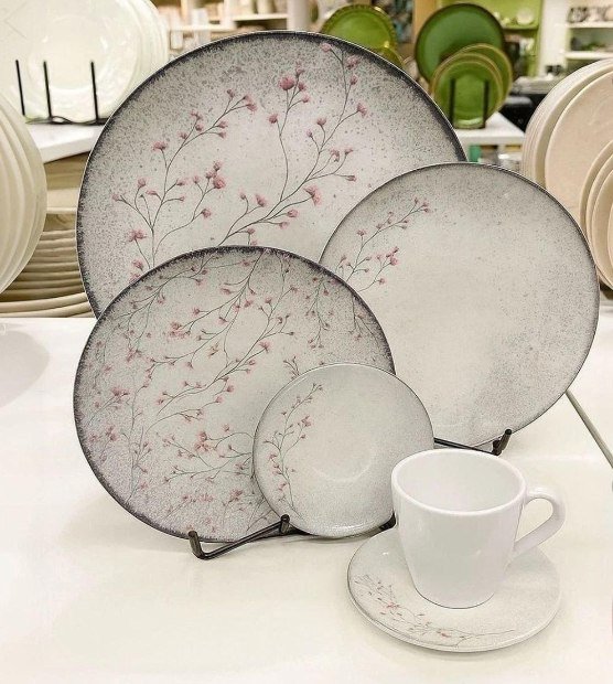 Tramontina Aparelho de Jantar Floralis em Porcelana Decorada 20 Peças com Frete Grátis