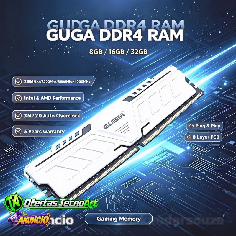 Memória GUDGA DDR4 8GB 2666mhz