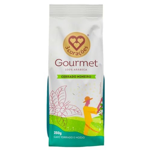 3 Corações Café Torrado e Moído Gourmet Cerrado Mineiro, 250G