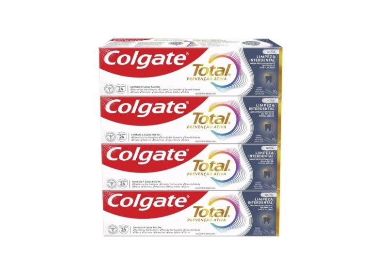 Colgate Creme Dental Total Prevenção Ativa 90g - 4 un.