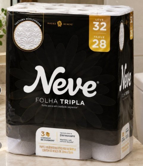 Papel Higiênico Neve Supreme Folha Tripla Leve 32 Pague 28 20 Metros