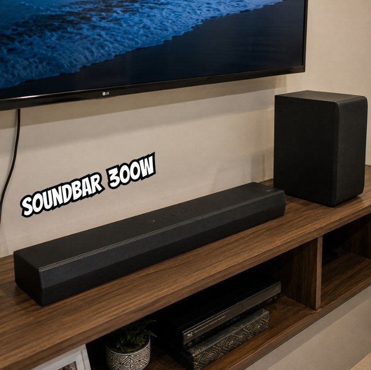 Soundbar Lg S40t Bluetooth, 300w, Som Imersivo Design Compacto