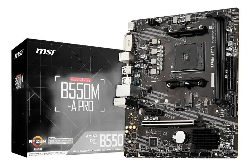 Placa Mãe Msi B550m-a Pro Amd Ryzen Am4 Ddr4 Matx M.2 -Hdmi