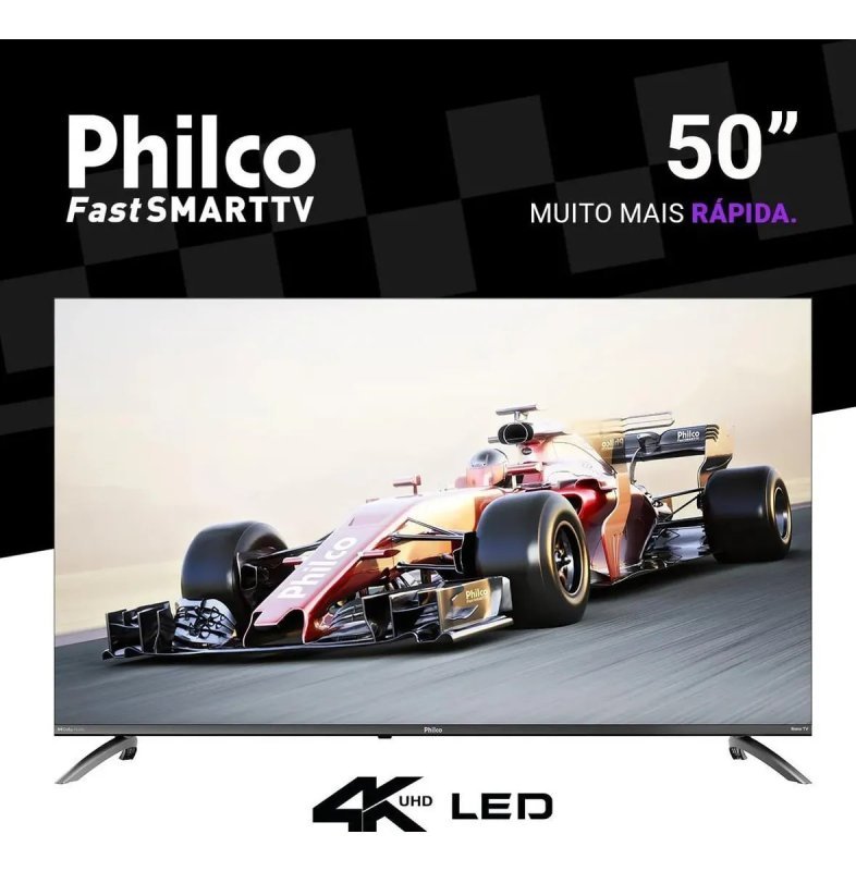 Smart TV Philco 50" P50VIK 4K UHD LED Roku Dolby Audio Wi-Fi HDR10+ 110/220V