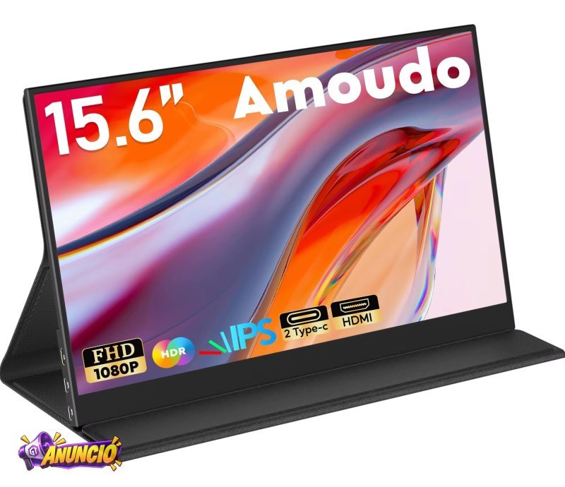 Monitor portátil Amoudo 15.6 1920x1080p display móvel ips