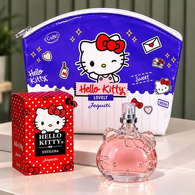 Kit Jequiti Hello Kitty (Perfume 25ml + Necessaire) + Frete Grátis