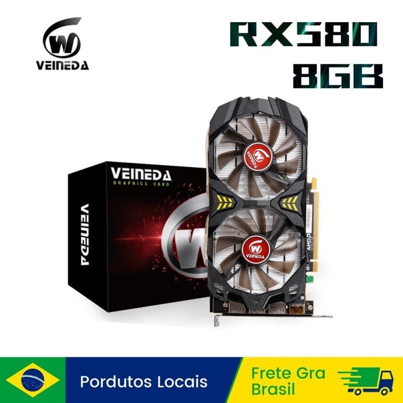 Placa de video RX 580 8G 8Pin RX580