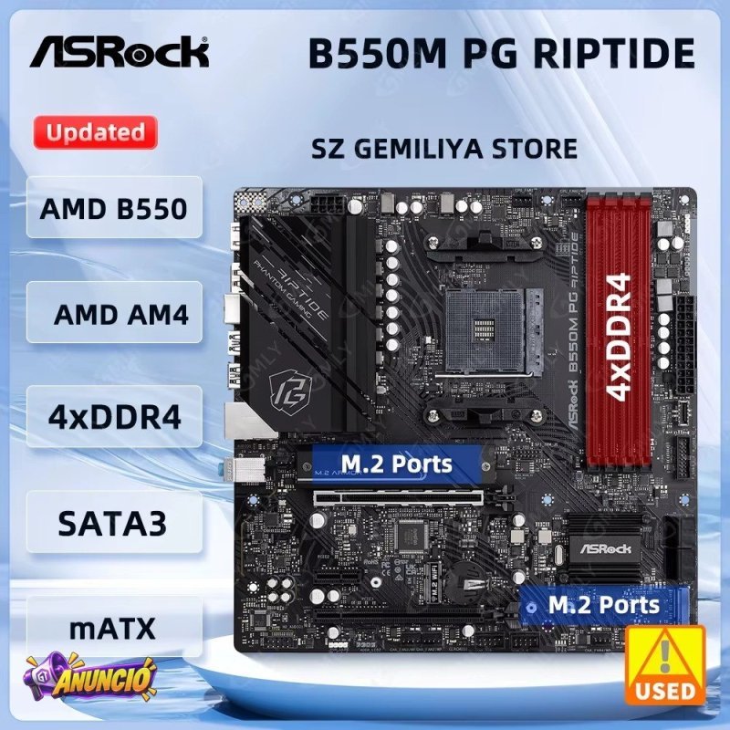 Placa Mae B550M PG RIPTIDE