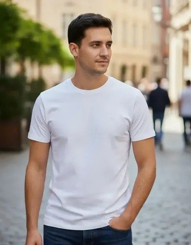 Camiseta Masculina Básica Slim Algodão - Várias Cores Ogochi