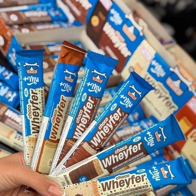 Kit com 12 +Mu Chocowheyfer Proteico 300g com Frete Grátis