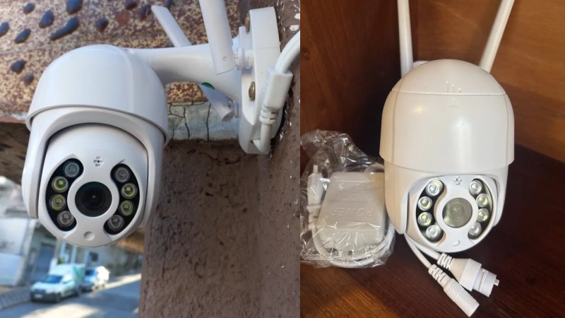 Kit 02 Câmera Segurança Ip Interna Externa Wifi iCSee Infravermelho Prova D’Água