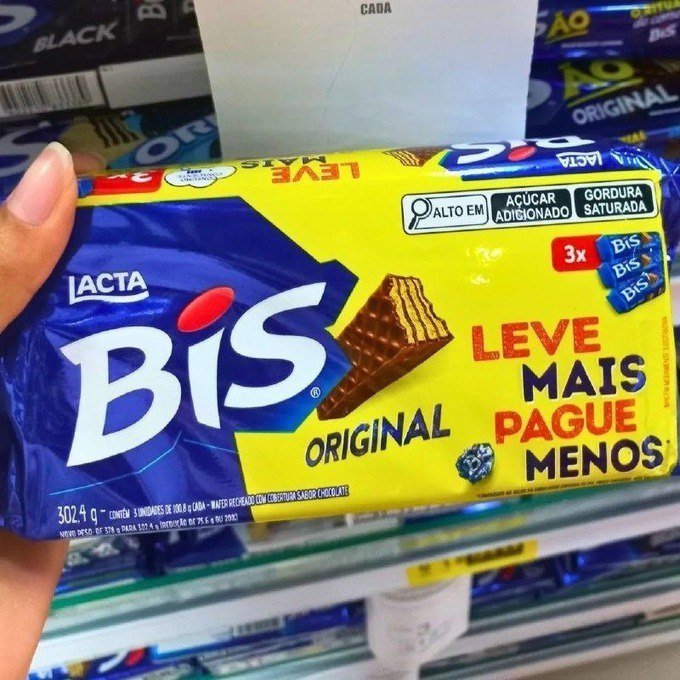 Bis Original Ao Leite - Kit com 3 unidades de 100,8g + Frete Grátis