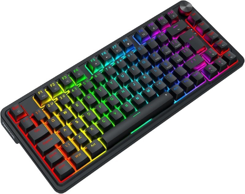 Teclado Gamer Magnético Redragon Ucal RGB Preto 75% ABNT2 8K Polling Rate K673RGB-M